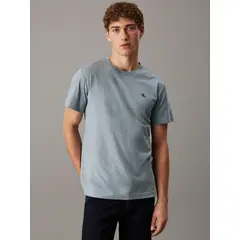 CALVIN KLEIN - Camiseta azul con logo en la parte trasera