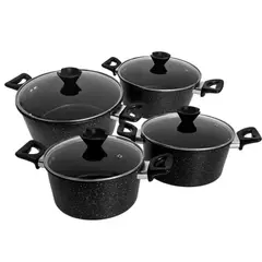 GENERICO - Juego De Ollas De Granito 8 Pzas Cocina Para Inducción 16921-4