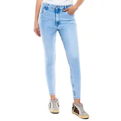 COLOR BLUE - High Waist Skinny Fit Jeans Tono Claro