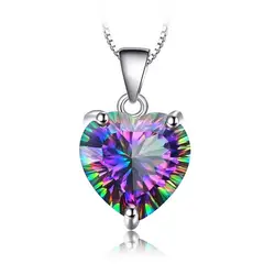ALHAJAS - Collar Cadena Para Mujer Corazón Topacio En Plata 925