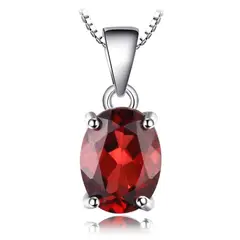 ALHAJAS - Collar Cadena Para Mujer Piedra Granate Fabricado En Plata 925