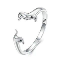 ALHAJAS - Anillo Ajustable Para Mujer Salchicha En Plata 925
