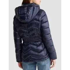 CALVIN KLEIN - Rompeviento azul plegable con capota