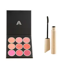 GENERICO - Pestañina + Paleta De Rubor 9 tonos Atenea