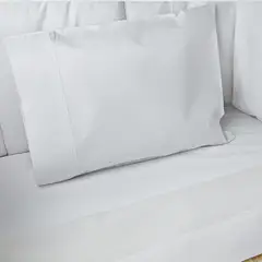 LILE - Juego de Sábanas Blanco para Cunas Borde Blanco