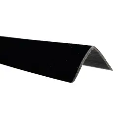 GENERICO - ESQUINERO PLÁSTICO PVC COLOR NEGRO - UAP PERFILES - 10 UNIDADES POR PACK