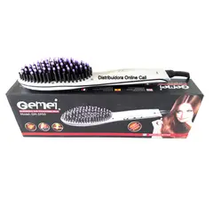 GEMEI - Cepillo Alisador Eléctrico De Cabello Original Ceramic