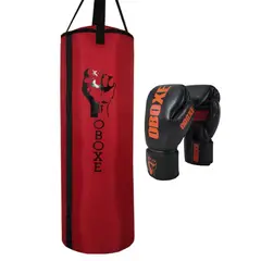 GENERICO - Saco De Boxeo Tula Profesional Mma 1X 34cm + Par Guantes Pro