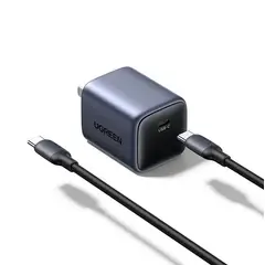 UGREEN - Cargador 30W Carga Rápida USB-C + Cable USB-C 60W 1m