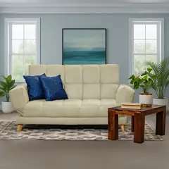 GENERICO - Sofá Cama AMAIKA Tipo Ocean Marfil con Cojines