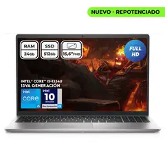 DELL - Portátil Intel Core I5 1334u Ram 24gb Ssd 512gb 15,6 Pul Computador Portátil