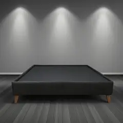 GENERICO - Base-cama Gris Plomo 140 pata de madera (cama Doble)