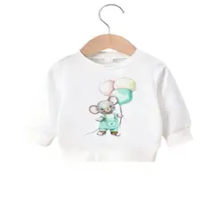 100 - Sueter Blanco de Ratoncito con Globos