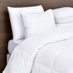 MY HOME STORE - Plumón Blanco con Embone de Color Verde - Sencillo