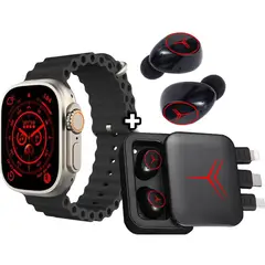 GENERICO - Combo Smartwatch T800 Ultra + Audifonos M88