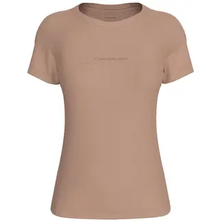 CALVIN KLEIN - Camiseta beige slim con logo
