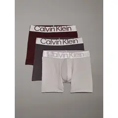 CALVIN KLEIN - Pack multicolor de 3 boxers brief - Steel Cotton