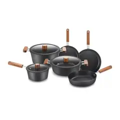 GENERICO - Juego De Ollas Ceramica Granito Antiadherente Schaffhausen 9 Piezas