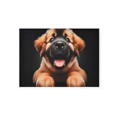 VENECIA - Cuadro Decorativo Cachorro XL 120x80 - impresion en Tela Poliester
