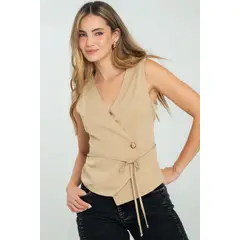 RAGGED - Chaleco sylvhie Beige medio