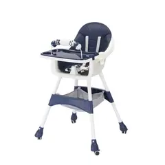 GENERICO - Silla Comedor Plegable Bebe 2en1 Acolchado Ruedas Didáctico