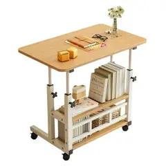 GENERICO - Mesa Escritorio Plegable 3 Niveles computadores Móvil Multiusos Maple