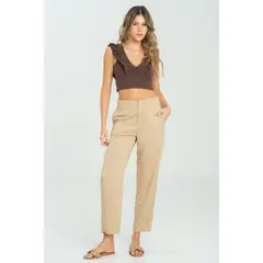 RAGGED - Crop top hattie Cafe puro