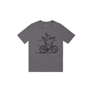 TENNIS - Camisera gris manga corta con estampado para niño