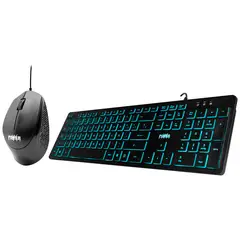 POWER GROUP - Combo Teclado Mouse Powergroup Modelo Nc-901 Retroiluminado