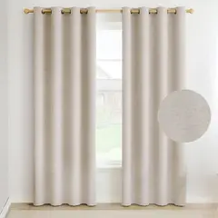 GENERICO - Cortina Blackout 100% Anti Luz – Set de 2 Paños Beige