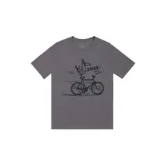 TENNIS - Camisera gris manga corta con estampado para niño