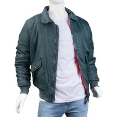 ALMA DE AVIADOR - Chaqueta Super Nylon Cuello Camisero Hombre Aguamarina