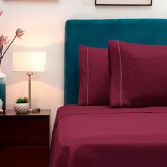 LILE - Juego de Sábanas Premium Azul Rey