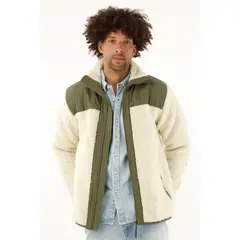 TENNIS - Chaqueta verde de cuello alto para hombre