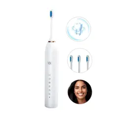 GENERICO - Cepillo Cuidado Dental Electrico Recargable 6 En 1 Blanco