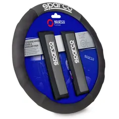 SPARCO - Funda Cubre Volante + Cubre Cinturon Gris SPC1111KGR