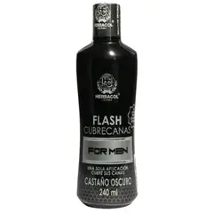 HERBACOL - Flash Cubre Canas  For Men Castaño Oscuro 240mL