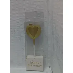 GENERICO - Vela en forma corazón dorado