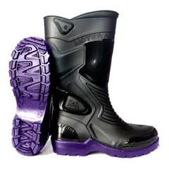 GENERICO - Botas Caucho Lluvia Motociclista Motera Livianas Impermeable