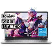 DELL - PORTÁTIL INTEL CORE I5 1334U 512GB SSD 16GB RAM 156 FHD PLATINUM SILVER
