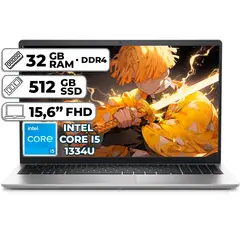 DELL - PORTÁTIL INSPIRON 3530 INTEL CORE I5 1334U 512GB SSD 32GB RAM 15,6" FHD PLATINUM SILVER