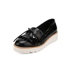 SEVENTEEN - MOCASINES NEGROS EN CHAROL XAFIR