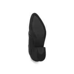 SEVENTEEN - ZAPATO NEGRO CON GRABADO Y HERRAJE DORADO FABIANA