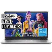 DELL - PORTÁTIL INTEL CORE I5 1334U 1TB SSD 32GB RAM 156 FHD PLATINUM SILVER