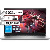 DELL - PORTÁTIL INTEL CORE I5 1334U 1TB SSD 40GB RAM 156 FHD PLATINUM SILVER