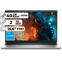DELL - PORTÁTIL INTEL CORE I5 1334U 2TB SSD 40GB RAM 156 FHD PLATINUM SILVER