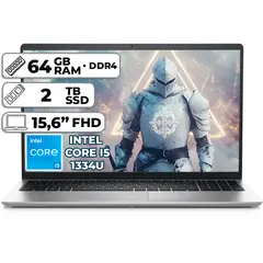 DELL - PORTÁTIL INSPIRON 3530 INTEL CORE I5 1334U 2TB SSD 64GB RAM 15,6" FHD PLATINUM SILVER