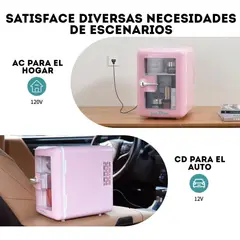 KOBALT - Mini nevera rosa portátil de 4 LITROS