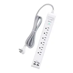 MIFANQI - Regleta Extension Electrica Enchufe Plano Multitoma 3 Metros