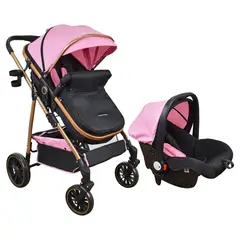 HAPPY BABY - Coche Bebe Travel system Welly Rosado